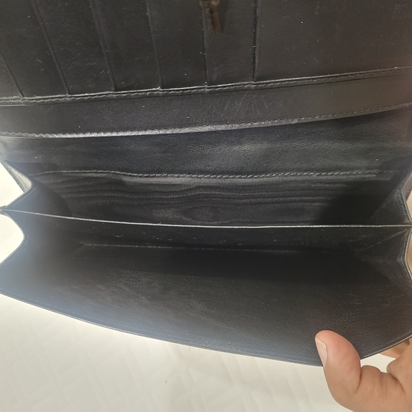 GUCCI Jackie GG Canvas Leather Bi-fold Long Wallet Black Italy - Picture 7 of 10